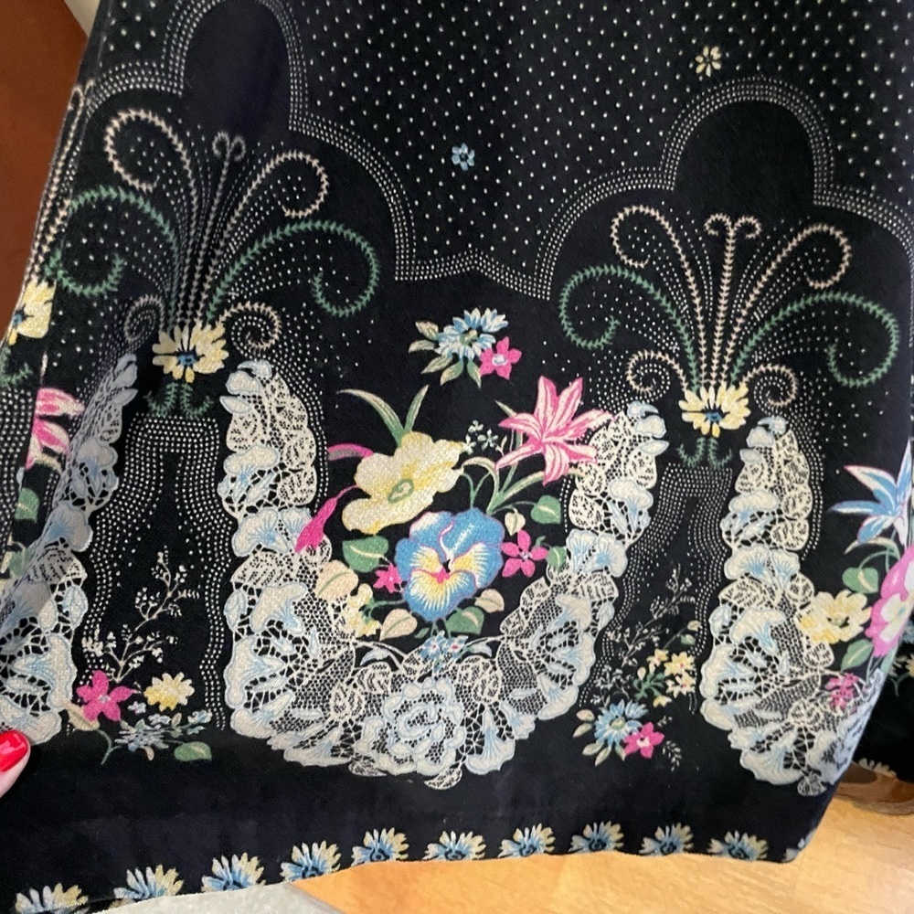Free People A Line Dress Black Polka Dot Floral- Small - Picture 2 of 10